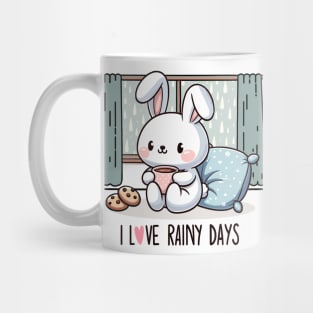 I Love Rainy Days. Cozy Rabbit. Mug